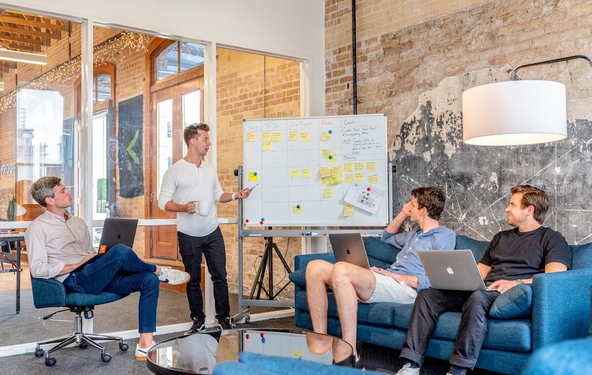 Quadro de planejamento com prioridades de trabalho