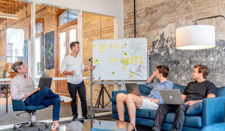 Quadro de planejamento com prioridades de trabalho