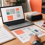Fluxo de CMS com componentes reutilizáveis, checklist e validação de conteúdo