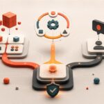 Três fluxos de sustentação web convergindo para uma operação estável